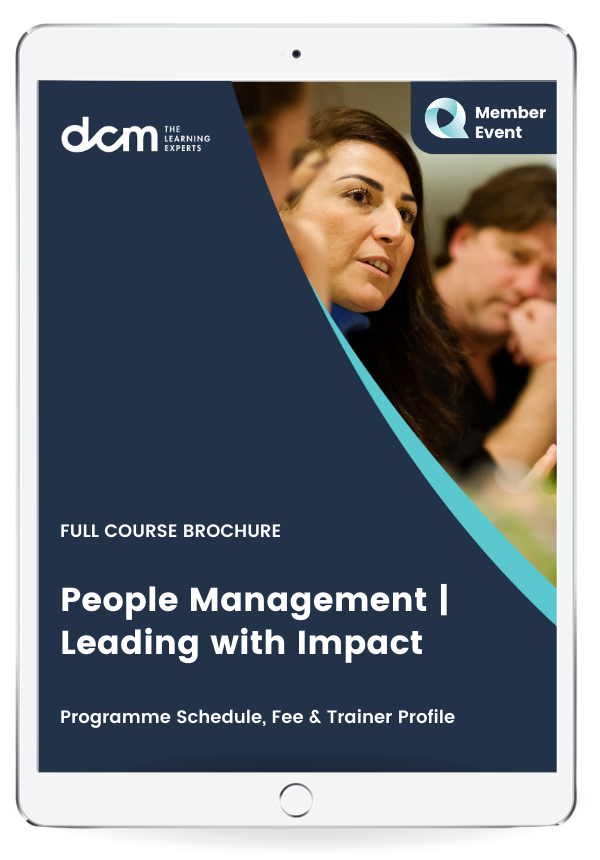 Get the People Management | Leading with Impact Full Course Brochure & 2024 Timetable Instantly